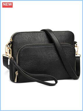 PU Leather Crossbody Bag Small Wristlet Shoulder Purse Travel Work